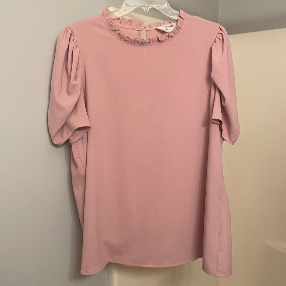 EUC 2X Savanna Jane Pink Blouse